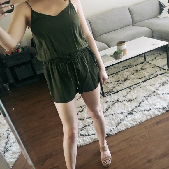 old navy green romper